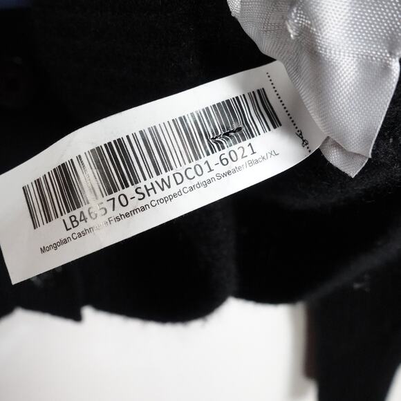 EUC Quince Mongolian Cashmere Fisherman Cropped Cardigan Sweater Women’s XL 4696 - Picture 6 of 7